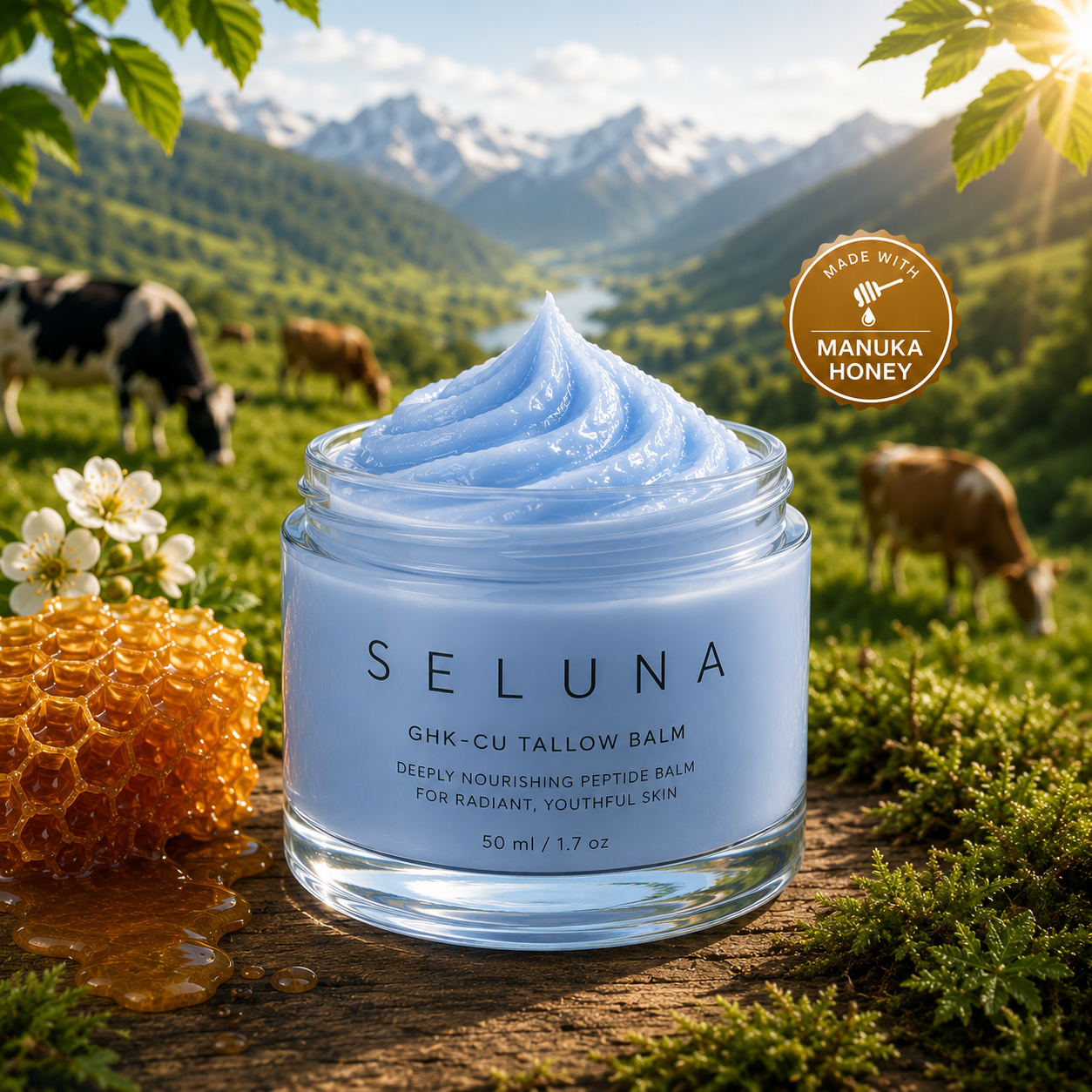 GHK-CU Whipped Tallow Honey Balm with Methylene Blue