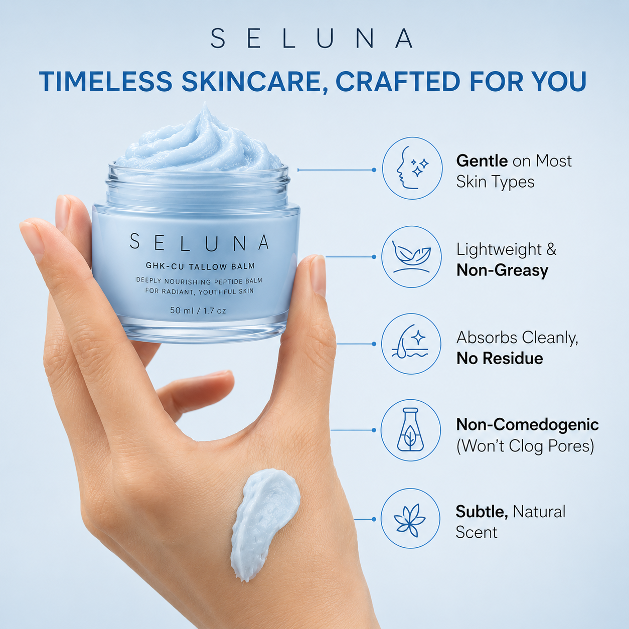 GHK-CU Whipped Tallow Honey Balm with Methylene Blue